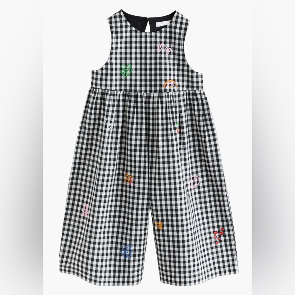 NWT NEXT Gingham Embroidered Jumpsuit
